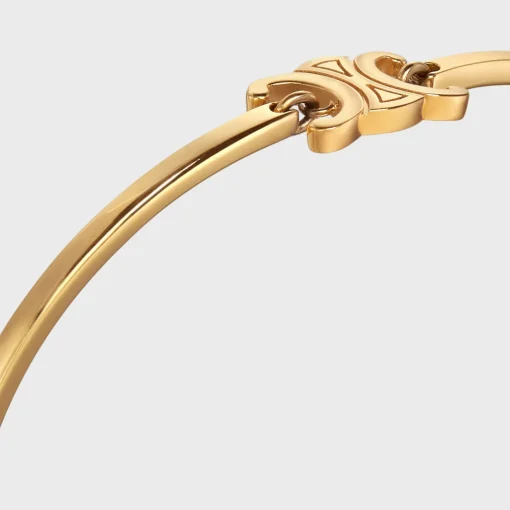 Triomphe Articulated Bracelet in Brass with Gold Finish