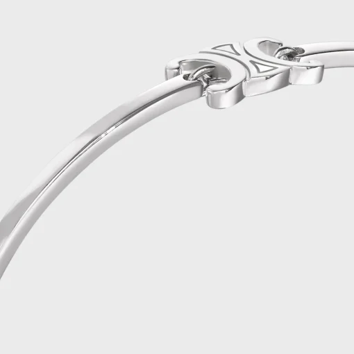 Triomphe Articulated Bracelet in Brass with Rhodium Finish