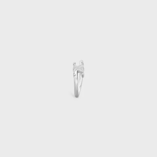 Triomphe Asymmetric Ring in Brass with Rhodium Finish