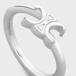 Triomphe Asymmetric Ring in Brass with Rhodium Finish