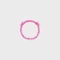 Triomphe Beach Bracelet in Polyester and Brass with Rhodium Finish