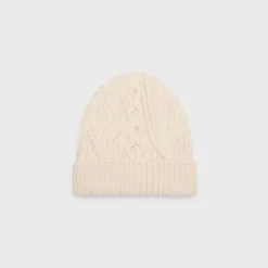 triomphe beanie in aran cashmere and wool