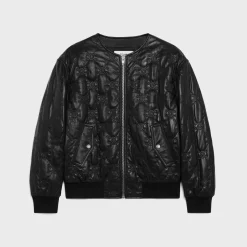 triomphe bomber jacket in soft lambskin