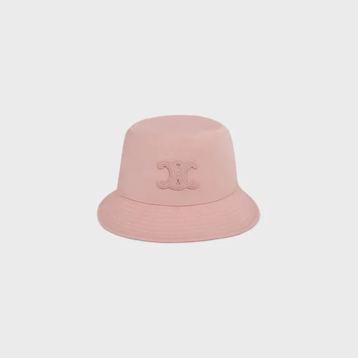 triomphe bucket hat in cotton gabardine