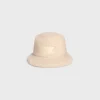 Triomphe bucket hat in Sherpa cashmere