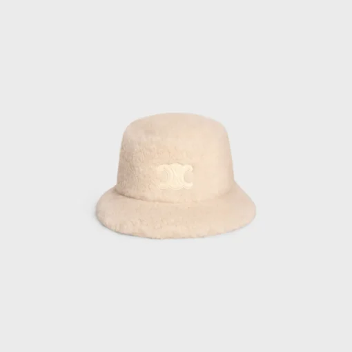 Triomphe bucket hat in Sherpa cashmere