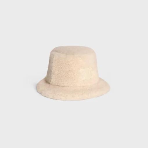 Triomphe bucket hat in Sherpa cashmere
