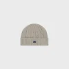 triomphe cable-knit beanie in cashmere