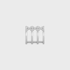 Triomphe Cage Ring in Brass with Rhodium Finish