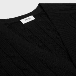 triomphe cardigan in cable-knit cashmere