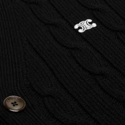 triomphe cardigan in cable-knit cashmere