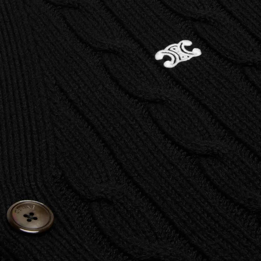 triomphe cardigan in cable-knit cashmere