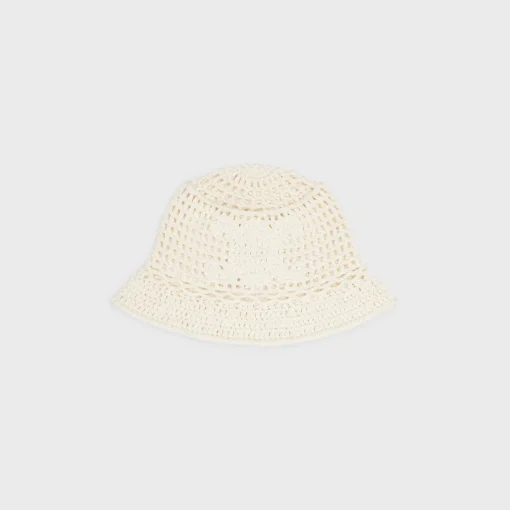 triomphe cloche beanie in crocheted cotton