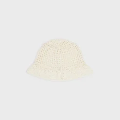 triomphe cloche beanie in crocheted cotton