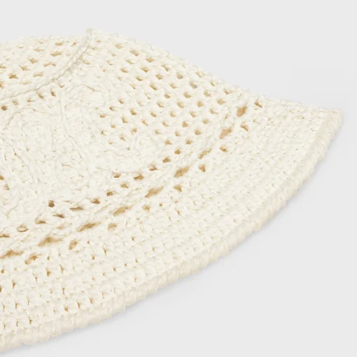 triomphe cloche beanie in crocheted cotton