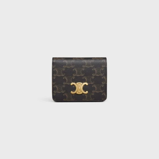 TRIOMPHE COMPACT WALLET in Triomphe Canvas