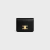 TRIOMPHE COMPACT WALLET in Shiny calfskin