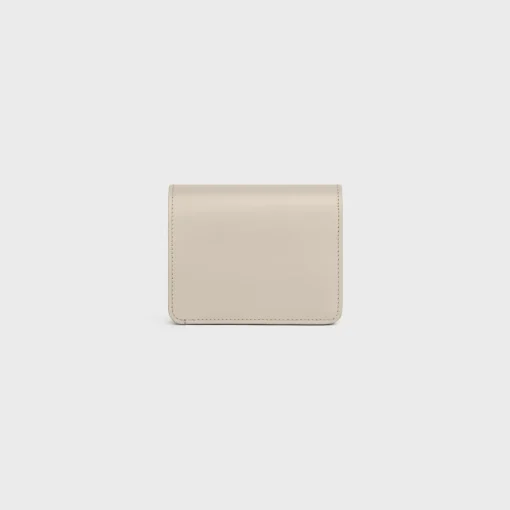 TRIOMPHE COMPACT WALLET in Shiny calfskin