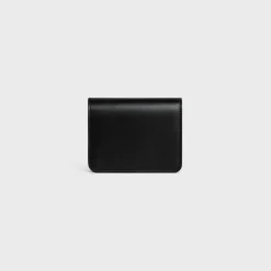 TRIOMPHE COMPACT WALLET in Shiny calfskin