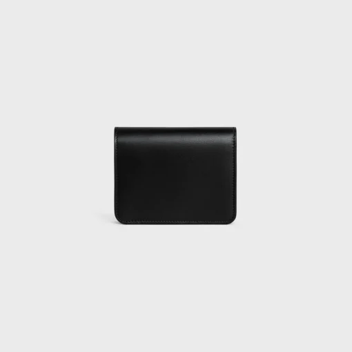 TRIOMPHE COMPACT WALLET in Shiny calfskin