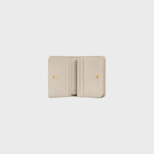 TRIOMPHE COMPACT WALLET in Shiny calfskin