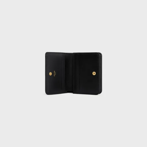 TRIOMPHE COMPACT WALLET in Shiny calfskin