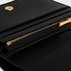 TRIOMPHE COMPACT WALLET in Shiny calfskin