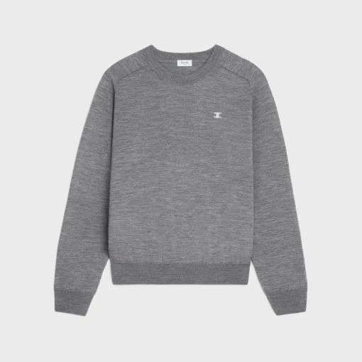 triomphe crew neck sweater in wool