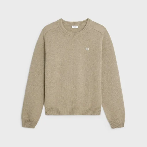 triomphe crew neck sweater in wool and cashmere