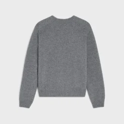 triomphe crew neck sweater in wool and cashmere
