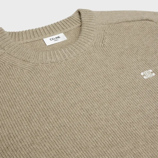 triomphe crew neck sweater in wool and cashmere
