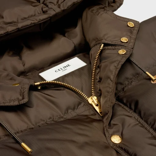 Triomphe cropped down jacket in lightweight nylon
