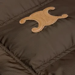 Triomphe cropped down jacket in lightweight nylon