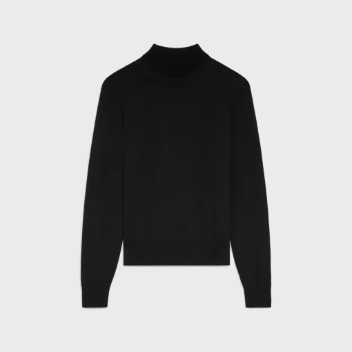 triomphe high collar sweater in wool
