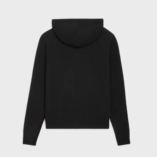 triomphe hooded sweater in wool and cashmere
