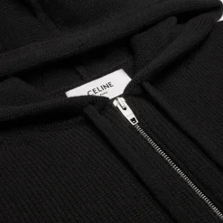 triomphe hooded sweater in wool and cashmere
