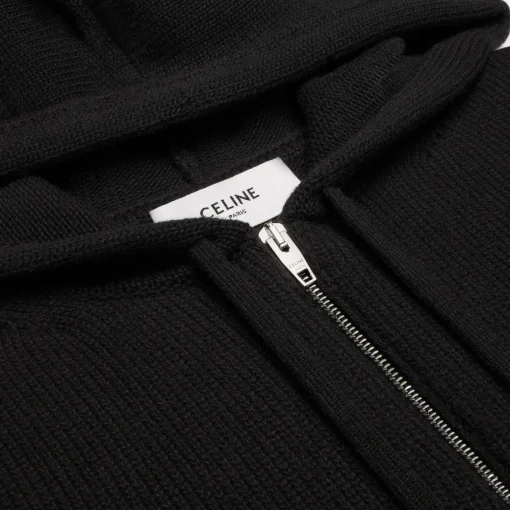 triomphe hooded sweater in wool and cashmere