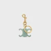 TRIOMPHE KEYRING CHARMS in ACETATE with GOLD FINISHING
