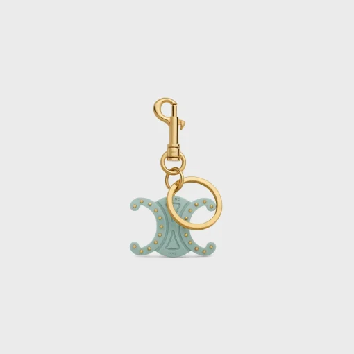 TRIOMPHE KEYRING CHARMS in ACETATE with GOLD FINISHING