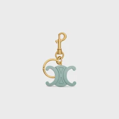 TRIOMPHE KEYRING CHARMS in ACETATE with GOLD FINISHING