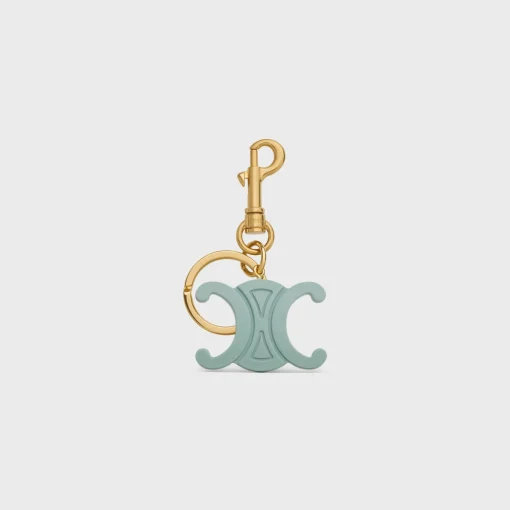 TRIOMPHE KEYRING CHARMS in ACETATE with GOLD FINISHING