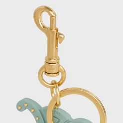 TRIOMPHE KEYRING CHARMS in ACETATE with GOLD FINISHING