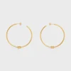 Triomphe Large Hoops in Brass with Gold Finish