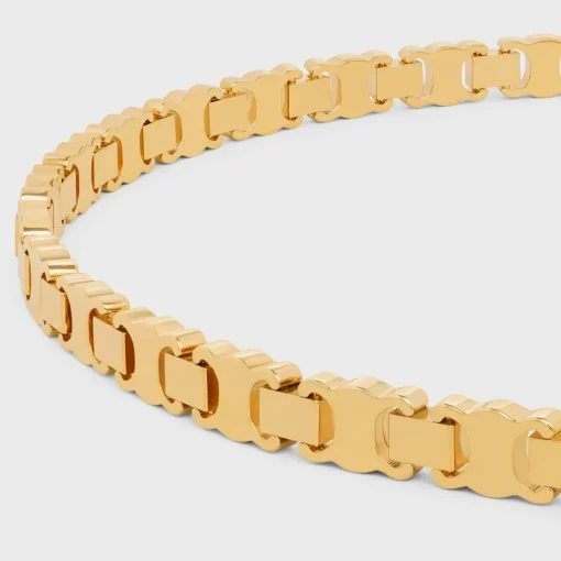 Triomphe Link Choker in Brass with Gold Finish