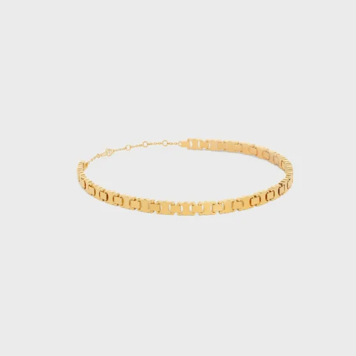 Triomphe Link Choker in Brass with Gold Finish