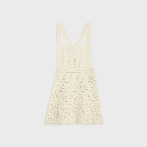 triomphe mini dress in crocheted cotton
