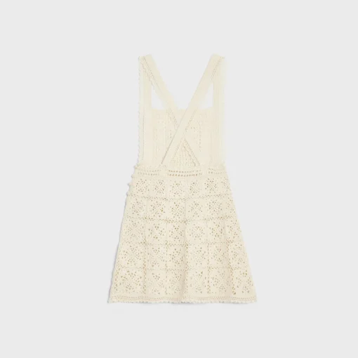 triomphe mini dress in crocheted cotton
