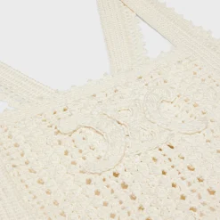 triomphe mini dress in crocheted cotton