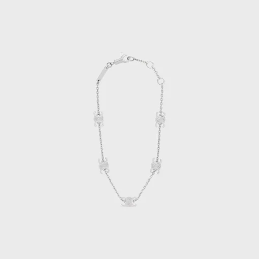 Triomphe Mini Triomphe Bracelet in Brass with Rhodium Finish