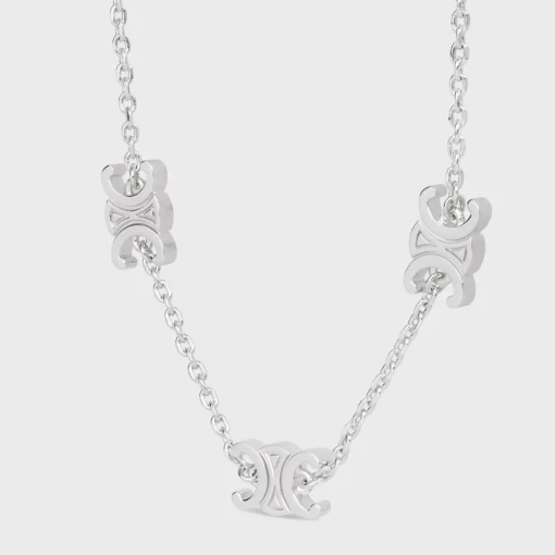 Triomphe Mini Triomphe Bracelet in Brass with Rhodium Finish